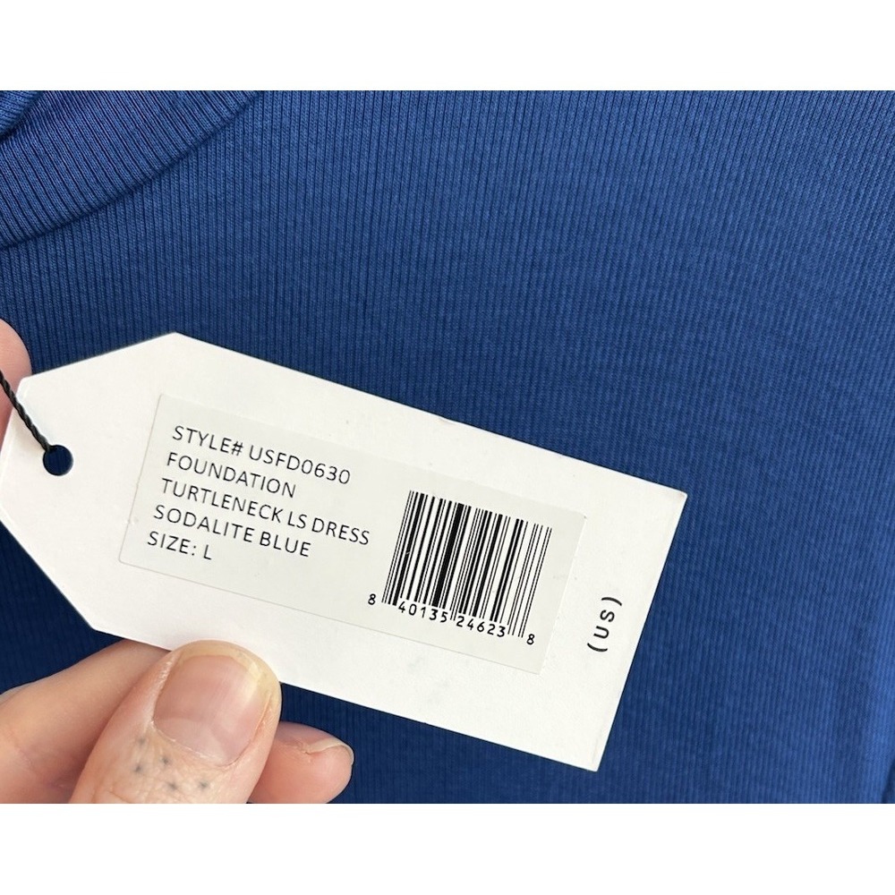Universal Standard Foundation Turtleneck Long Sleeve Dress L Sodalite Blue NWT - Picture 6 of 8